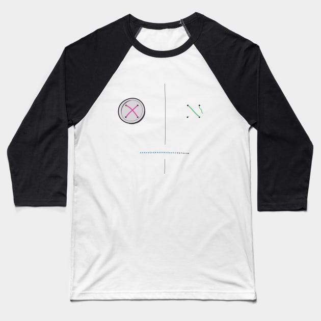 x_x Puppet Outline Baseball T-Shirt by zero three